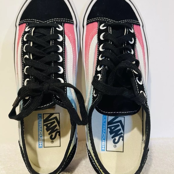 Size 8.5 Women-7 Men Vans Ultra Cush Multi Color ￼ Old-School Skate Shoe. - Picture 6 of 16